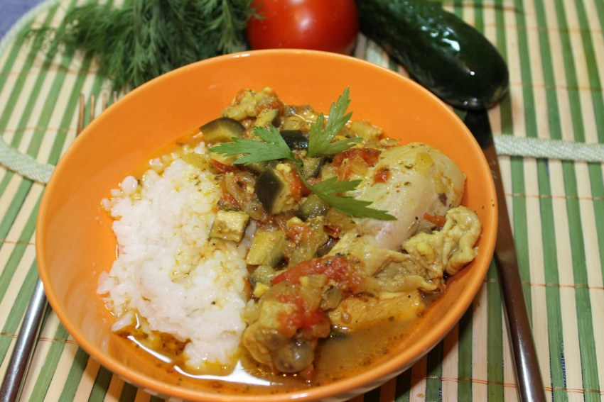 Курица по-мароккански в духовке.