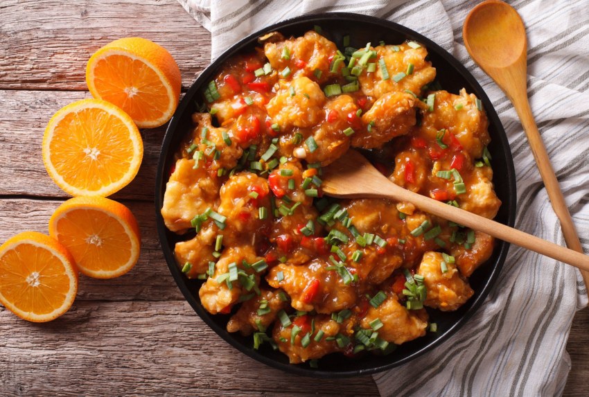 Курица по-мароккански с апельсинами