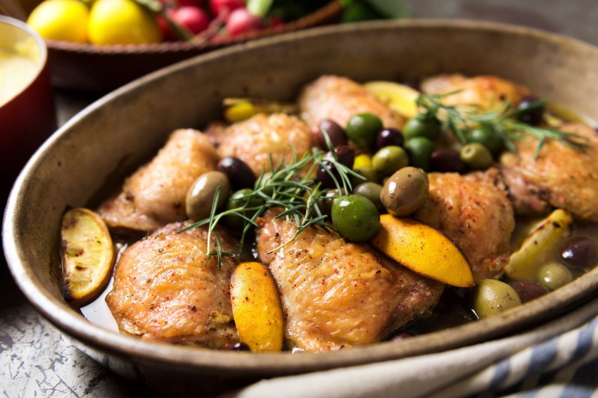 Курица по мароккански с оливками