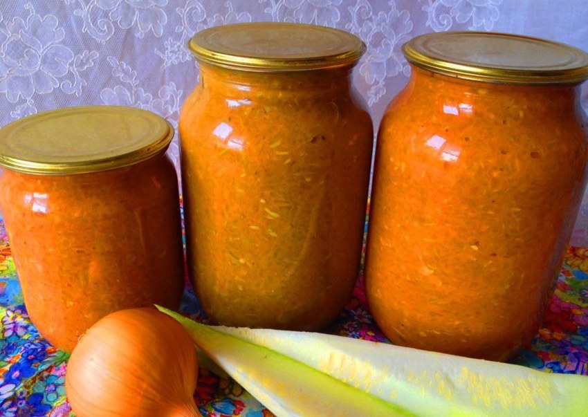 Кабачковая икра с майонезом на зиму
