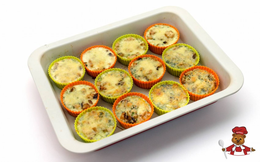 Творожные маффины с овощами