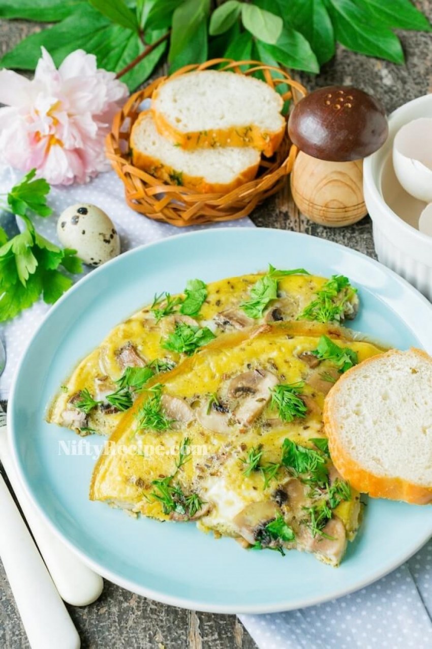 Омлет с шампиньонами