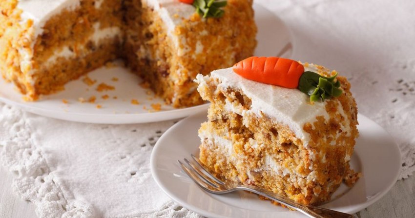 Морковный торт с маскарпоне и грецким орехом