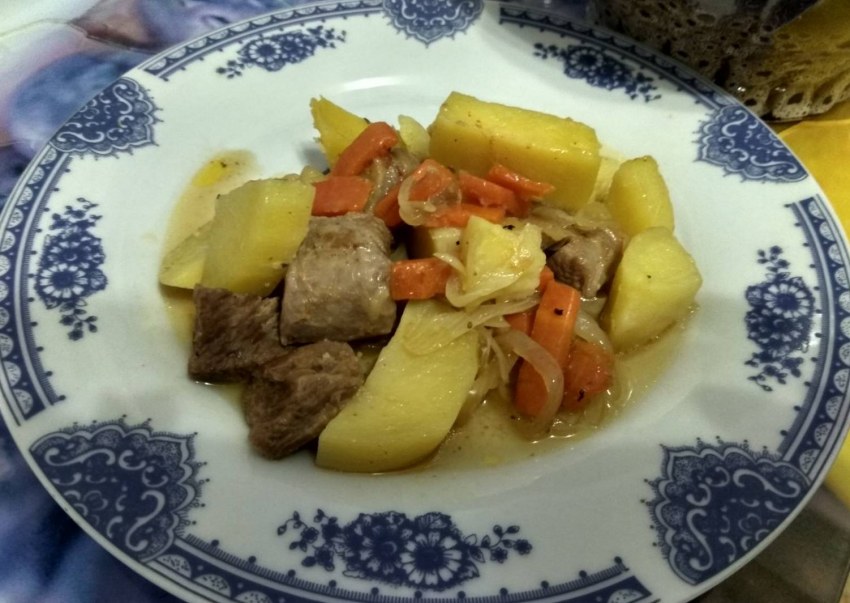 Чанах с фасолью и грибами