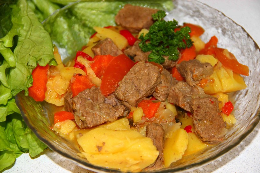 Говядина с овощами