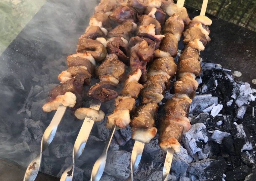 Шашлык из печени