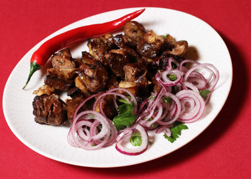 Шашлык из баранины с курдюком