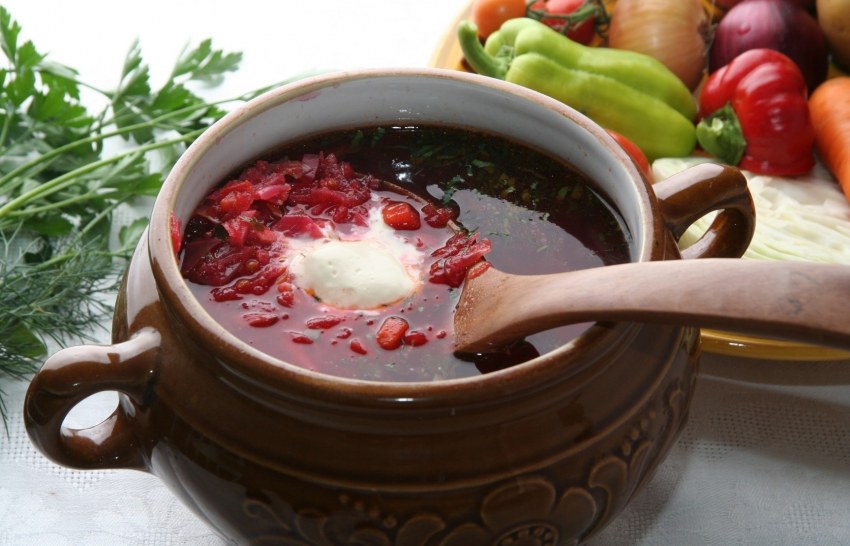 Русская кухня борщ