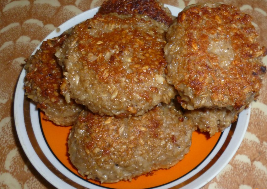Котлеты из овсянки и картофеля