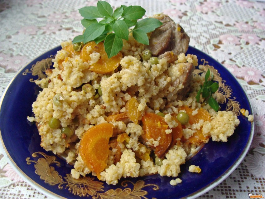 Пшенная каша с мясом