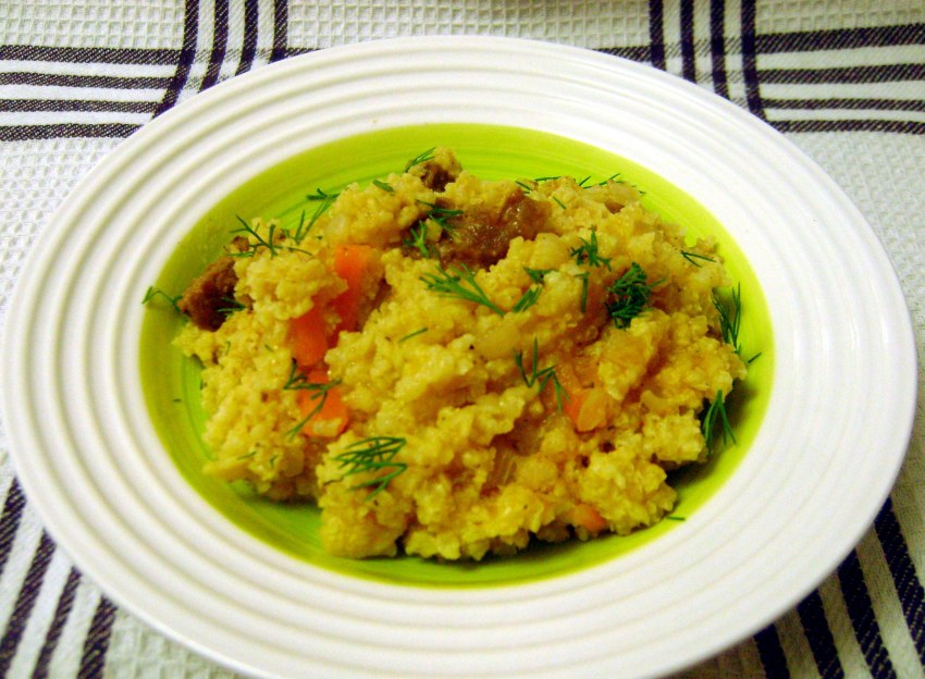 Пшено с мясом