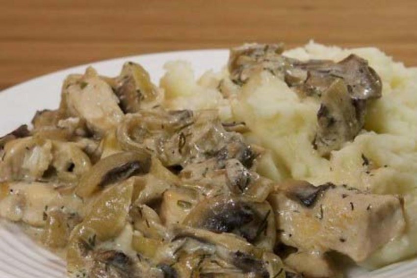 Мясо по карски с грибами