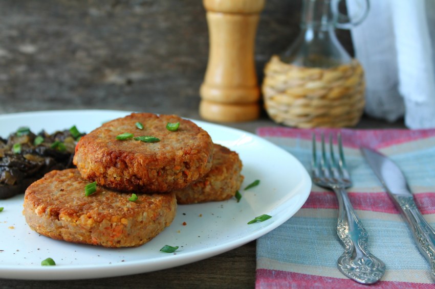 Котлеты из гречки с грибами