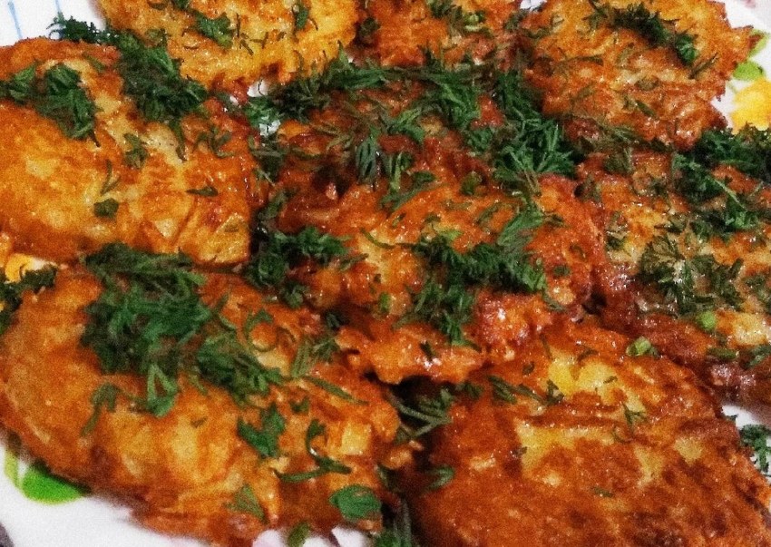Драники картофельные с чесноком