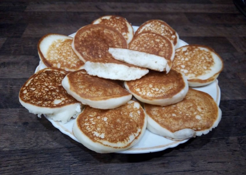 ПП оладьи на кефире с рисовой мукой пышные