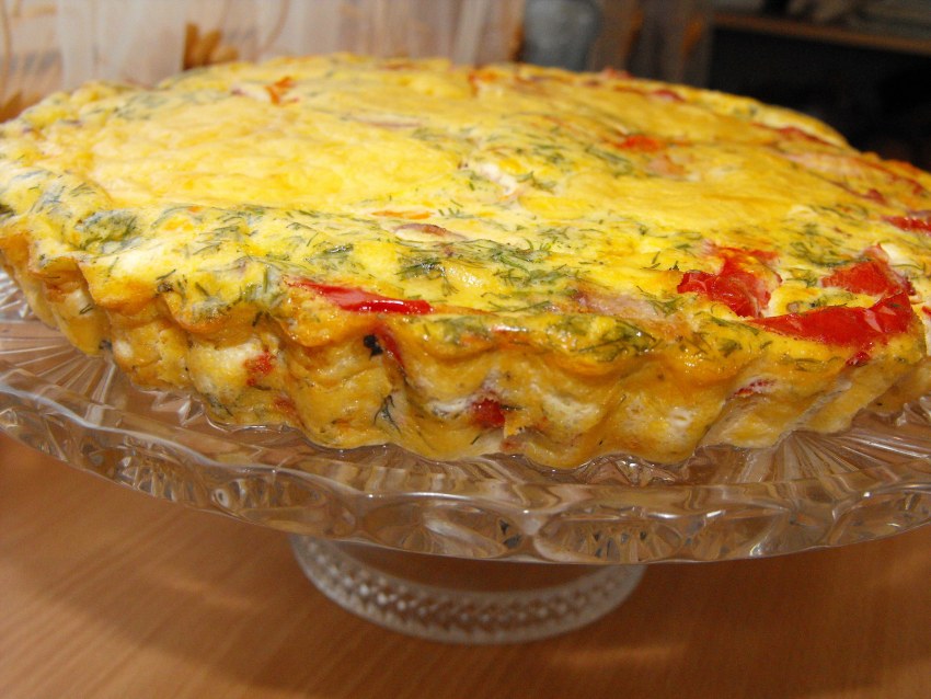 Запеканка с брокколи и курицей