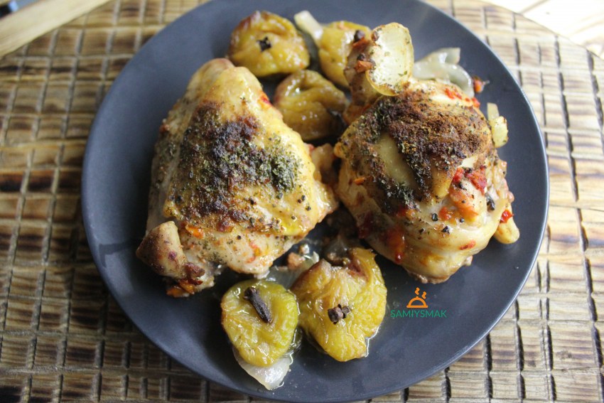 Запеченная курица с картошкой
