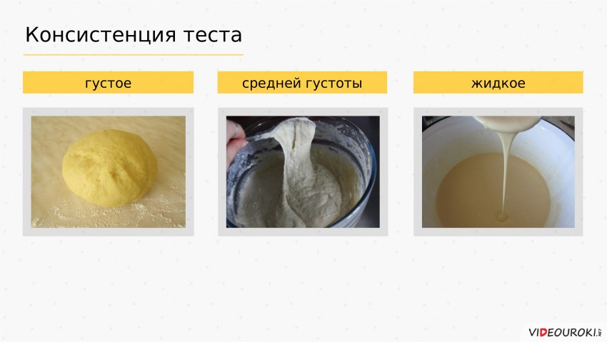 Консистенция теста