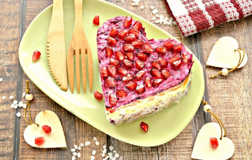 Селедка под шубой с гранатом