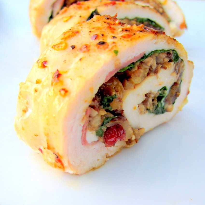 Куриные рулетики с грибами