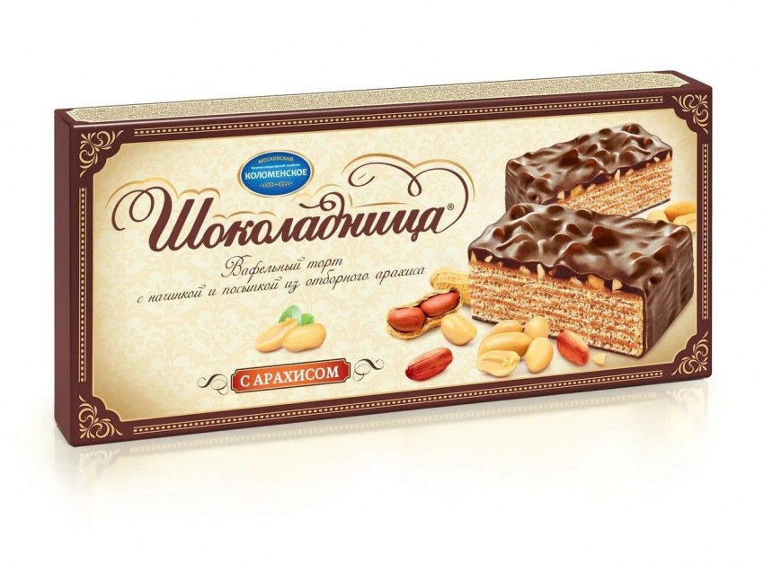Вафельный торт Шоколадница 250г трюфель в г/к