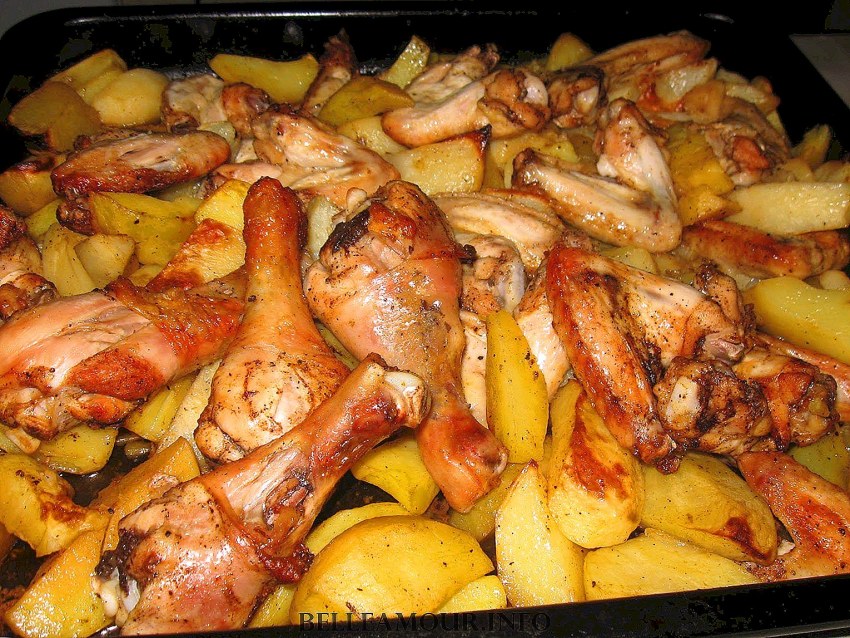 Картошка с куриными ножками