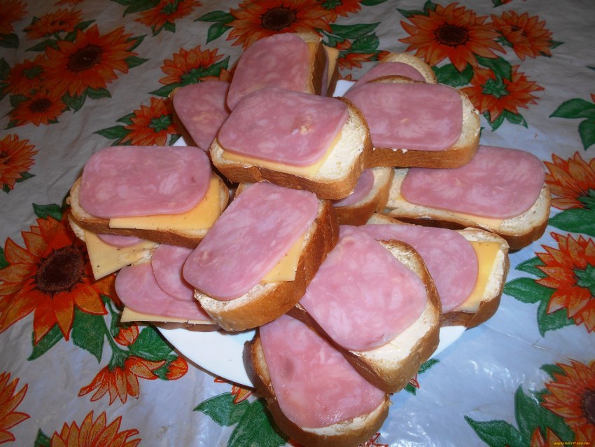 Красивые бутерброды с сыром