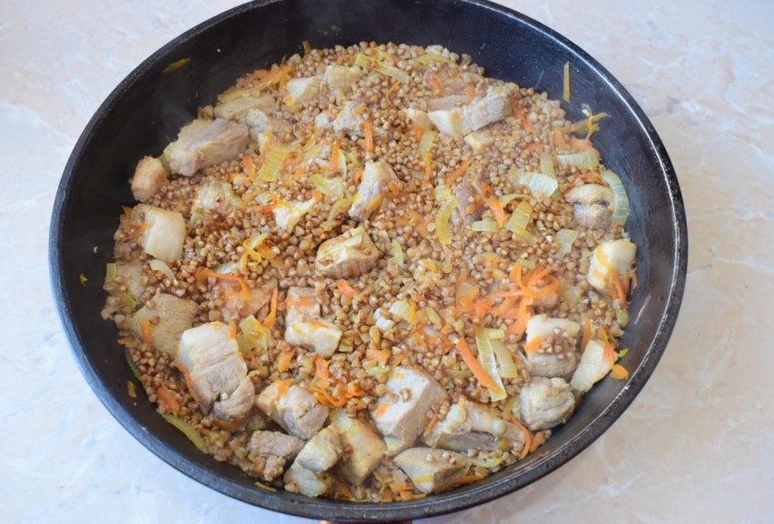 Гречка с запеченными овощами