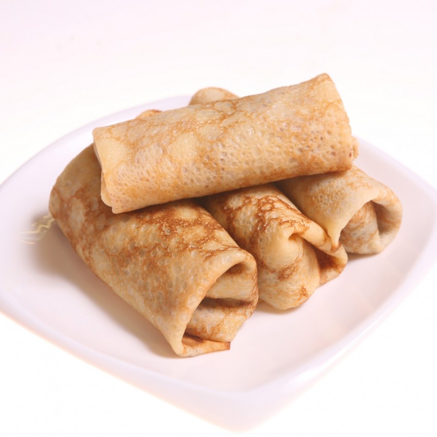 Кофе и блинчики фаршированные