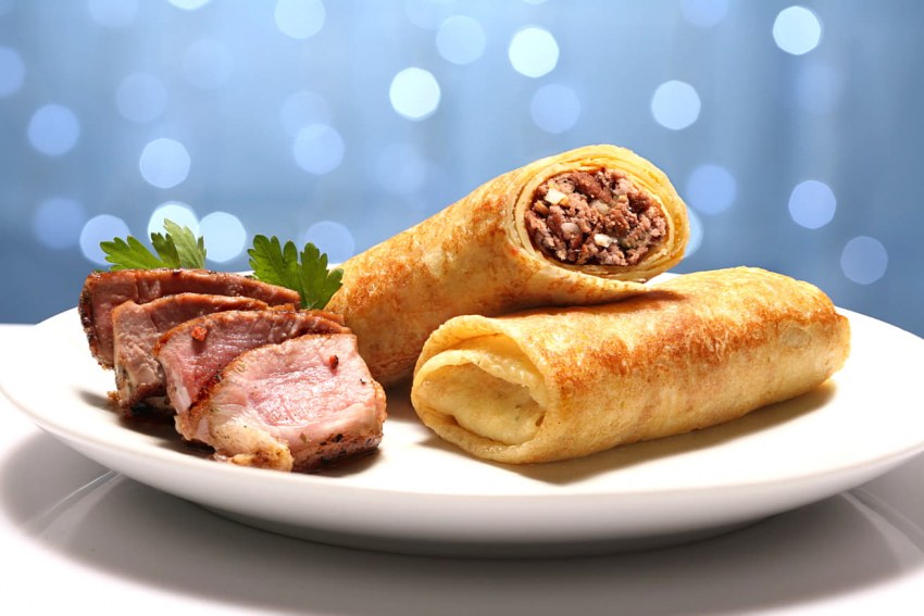 Блины фаршированные печенью