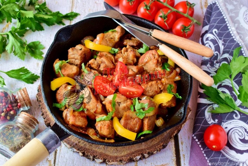 Картошка с мясом и овощами