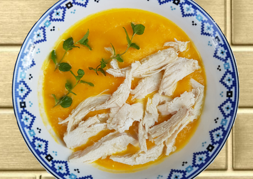 Тыква с куриной грудкой