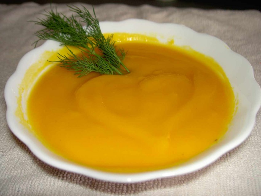 Тыквенный суп-пюре с курицей
