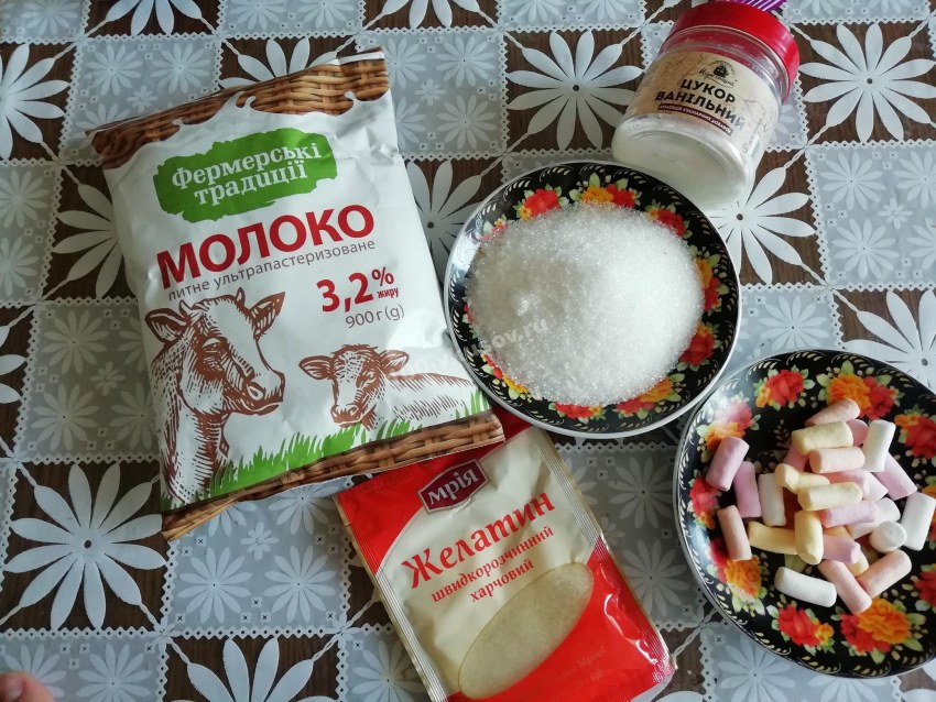 Желе с кокосовой стружкой