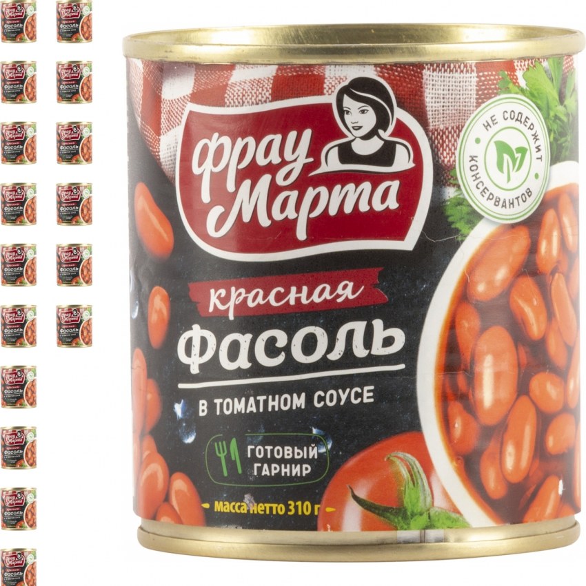 «Домашние заготовки», фасоль красная в томатном соусе, 400 г