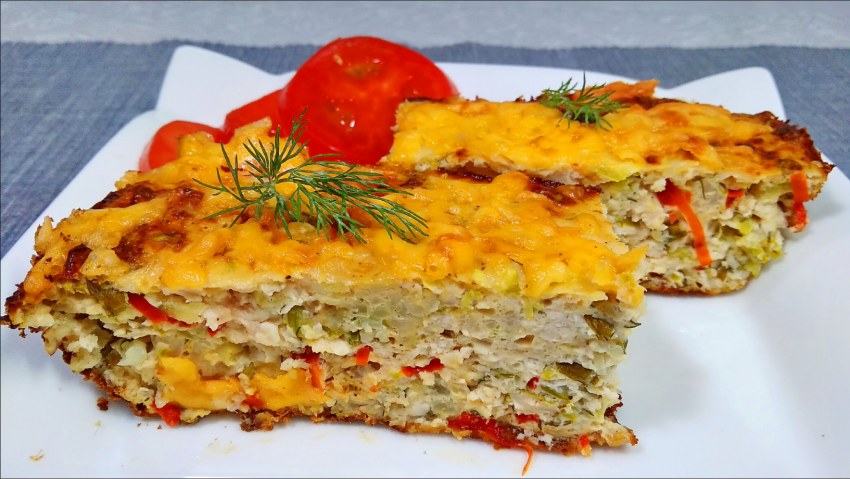 Запеканка из курицы с овощами
