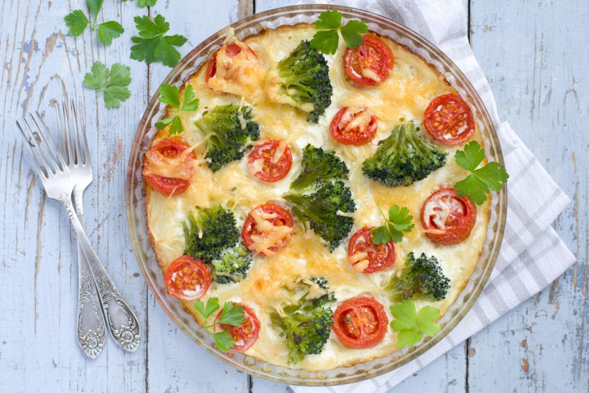 Запеканка из кабачков с курицей и сыром