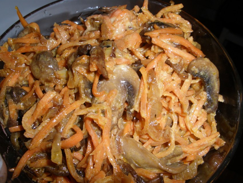 Шампиньоны маринованные по корейски