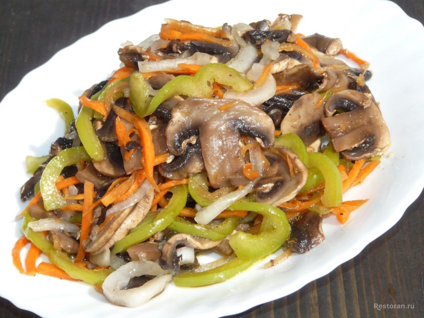 Корейские закуски грибы