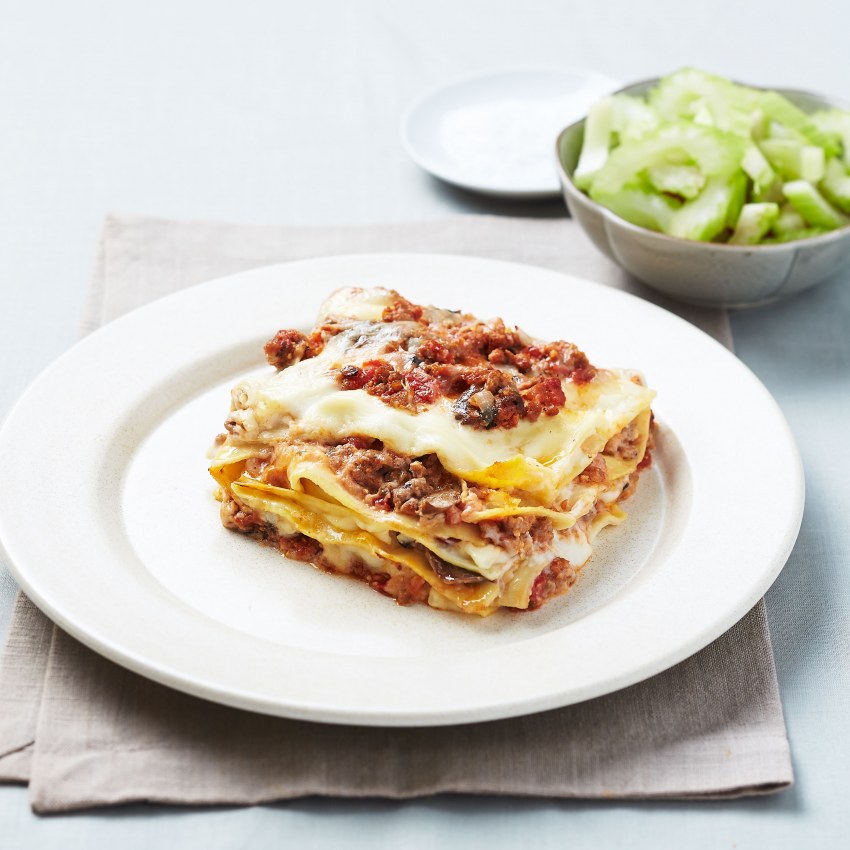 Eating Lasagna