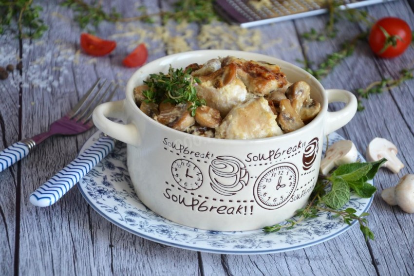 Курица с грибами
