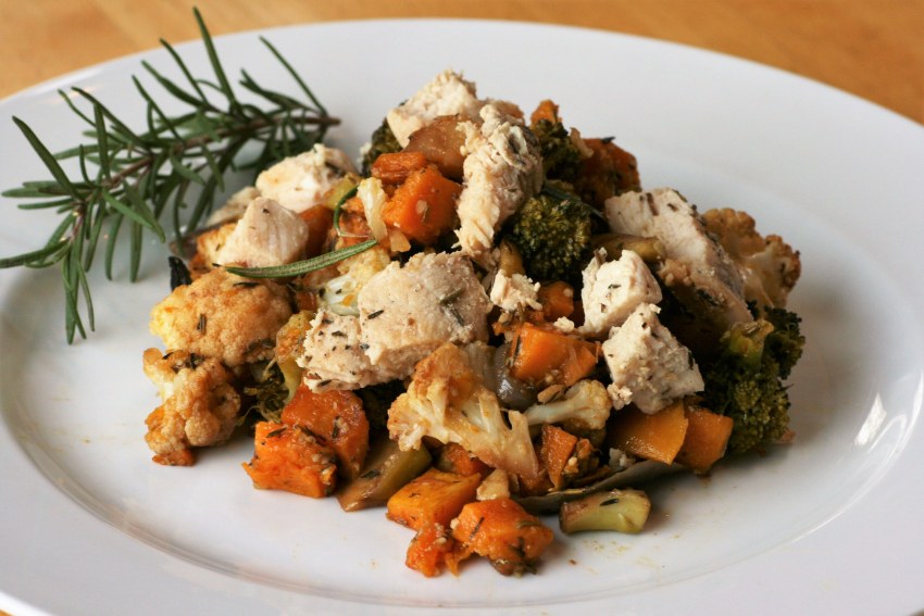 Курица с замороженными овощами