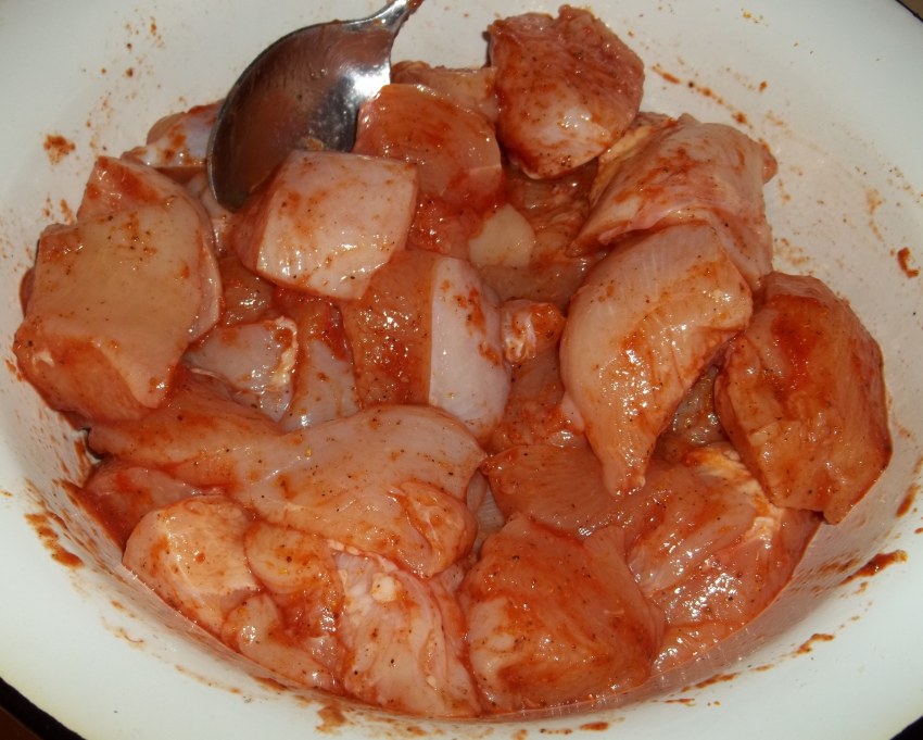Шашлык куриный в маринаде