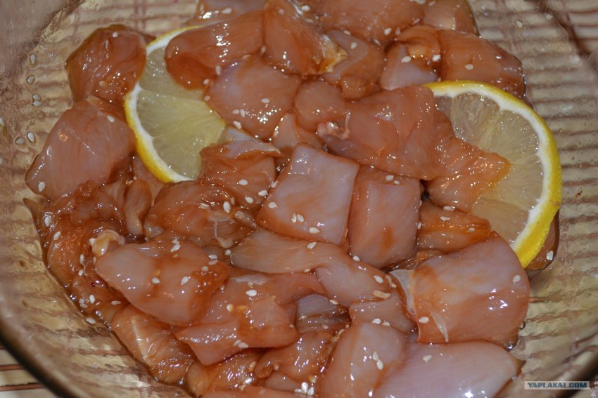 Куриная грудка ломтиками