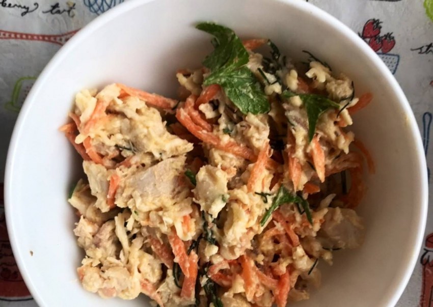 Салат фасоль курица морковь по-корейски