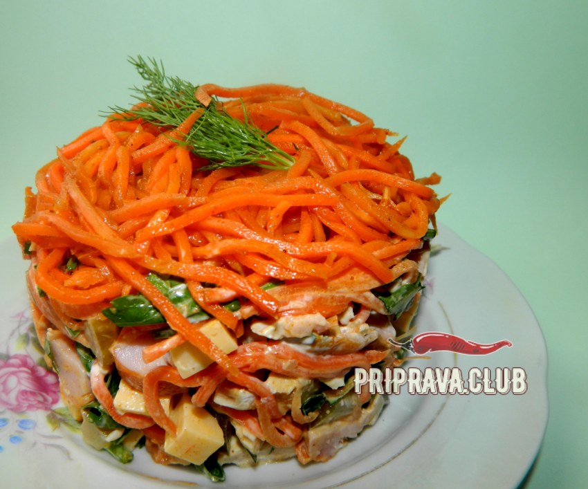 Салат посыпанный зеленью