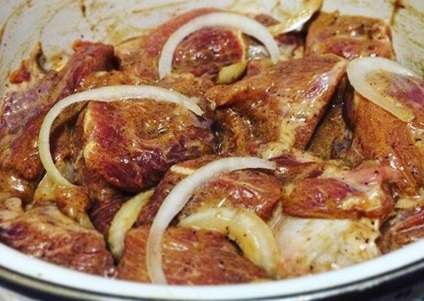 Шашлык в горчичном маринаде