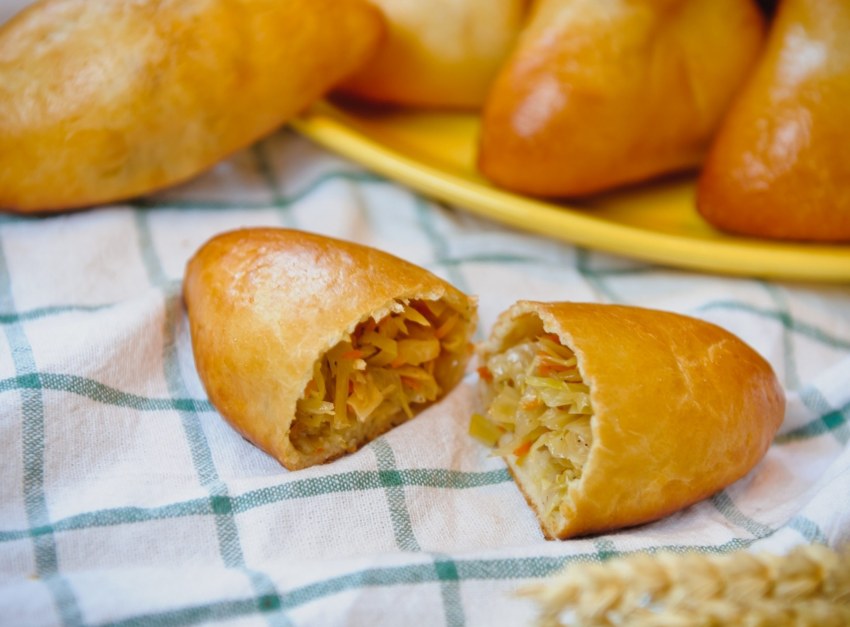 Красивые пирожки с капустой