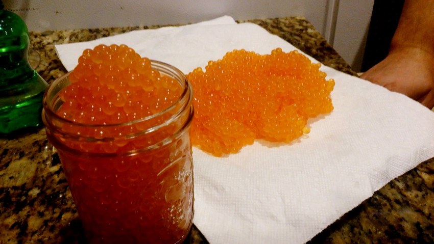 Солёная икра морского окуня