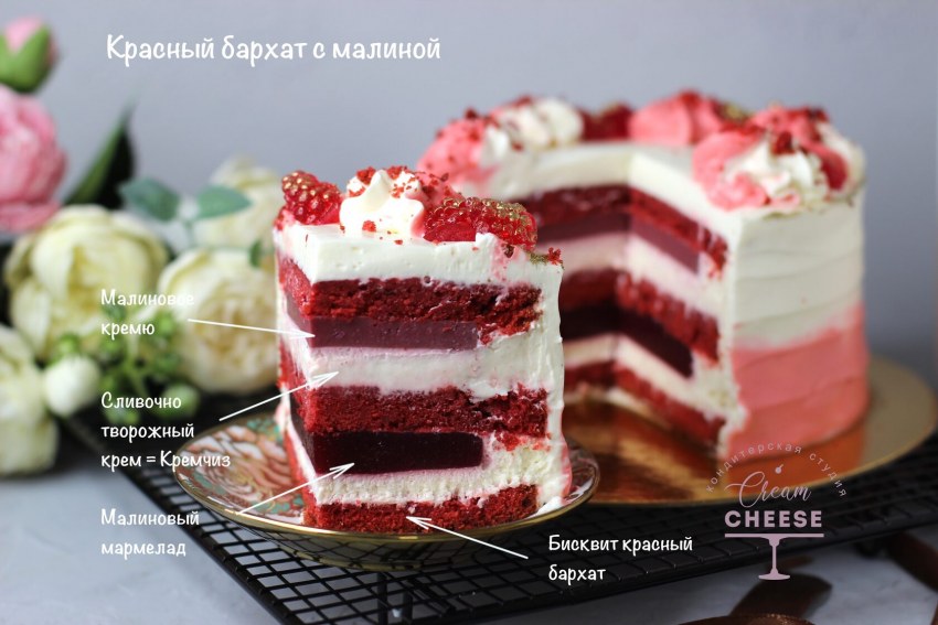 Торт красный бархат Гулливер